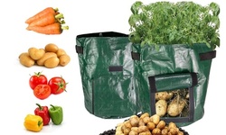 2 Pack Garden Potato Grow Bag Access Flap Vegetable Plant Bag(7-, or 10 Gallon)