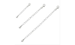 Sterling Silver Necklace or Bracelet Extender Set