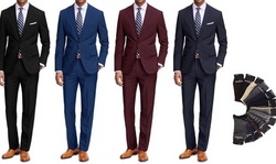 Braveman Men's Classic Fit 2-Piece Suit with dress socks