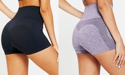 Women's Yoga Sports Shorts Hip Peach Jacquard Fitness Shorts Seamless Shorts