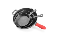 Cast Iron Preseasoned Frying Pan Sets with Silicon Handle