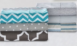1800-Thread-Count Microfiber-Blend Egyptian Luxury Printed Sheet Set