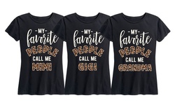 Instant Message: Leopard Print Grandma T-Shirts. Plus Sizes Available 