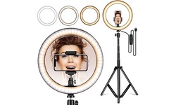 10" LED Ring Light with Tripod and Phone Holder