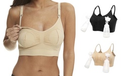 Women Nursing Bra Hands Free Push Up Maternity Breastfeeding Bras