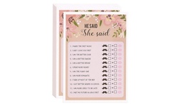 50 Bridal Shower He Said She Said Guess Game for Bachelorette Party and Wedding