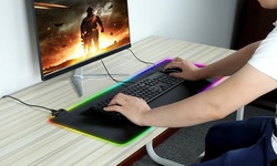iMounTEK Large Non-Slip LED Gaming Mouse Pad with 10 Light Modes