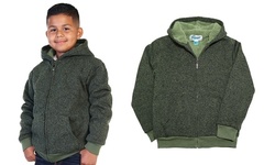 Boys' Sherpa Hoodie Jacket with Pockets