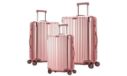 3-Piece Set Hardside Carry-On Spinner Luggage with Lock (20"  24" 28")