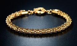 18K Gold Plated Italian Popcorn Mesh Bracelets