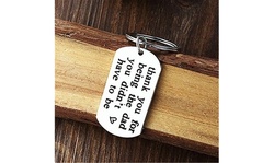 Father's Gift Key Chain with Gift Box Choice of Three Messages