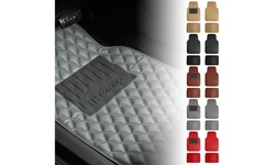 All-Season Faux Leather Diamond Shape Design Universal Car Floor Mats F12002-G