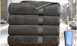Premium Madhvi Collection Cotton 800 GSM Oversized Bath Towels (2 or 4-Pack)