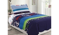 2 Piece Microfiber Bedspread Quilt Set Twin