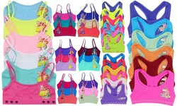 (6-Pack) Mystery Girls' Training Bras Tops