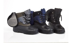 Snow Tec Men's Carson Lace up waterproof Snow Boots with Free Ear Muffs