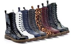 Women's Assorted Lace Mid-calf Classic Combat Boots classic leather 