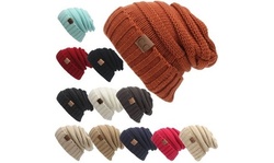 Women Elegant Hat CC Trendy Warm Oversized Chunky Soft Knit Cable Slouchy Beanie