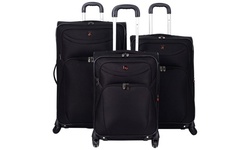 3 Piece "D-Luxe" 360 Spinner Expandable Luggage Set