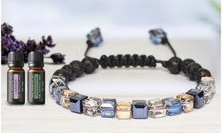 Lava Stone Glass Diffuser Bracelet with Optional Essential Oils