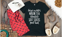 Nap Chat: Tea Drinking and Cozy Winter Scottie Dog Women's Pajama Set