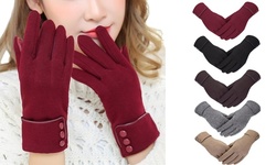 Women's Winter Warm  Touchscreen Gloves Cable Knit Wool Fleece Lined