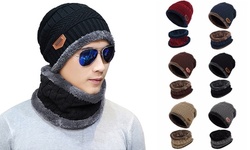 Outdoor Fashion Beanie Hat Fleece Winter Warm Balaclava Scarf Neck Women Men
