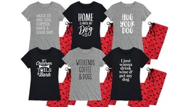 Nap Chat: "Home is Where Your Dog Is" Women's Pajama Set