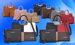 MK Belted collection DS Collection Satchel with Wristlet Handbags(2 piece set)