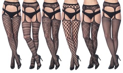 Frenchic Fishnet Suspenders in Regular and Plus Sizes (6-Pack)