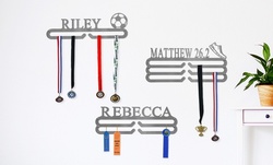 Personalized Medal, Tie, or Belt Holder with 1, 2, or 3 Tiers from Rusted Orange Craftworks Co. (Up to 69% Off)