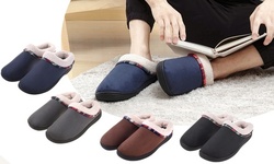 VONMAY Men's Fuzzy Slippers House Shoes Memory Foam Slip On Clogs Wool Fleece
