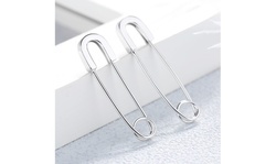 Sterling Silver Safety Pin Earrings