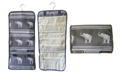 28 slots Hanging Folding Jewelry Organizer Bag 
