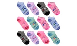 Peach Couture Low Cut Ankle Socks Size 4-6 (12 Pack)