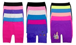 (6 Pack) Girls' Seamless Above Knee Shorts