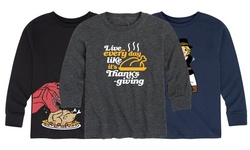 Kids' Thanksgiving Family and Food Long Sleeve Tees