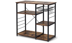 Costway Industrial Kitchen Baker's Rack Microwave Stand Utility Storage Shelf