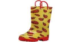 NORTY Girl's Waterproof PVC Rain Boots - Toddlers to Big Kids - Solid & Printed