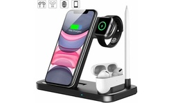 4 in 1 Qi Wireless Fast Charging Charger For Apple Watch / iPhone / Air Pod Case