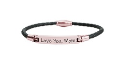 Genuine Magnetic Leather Inspirational Bracelet by Pink Box