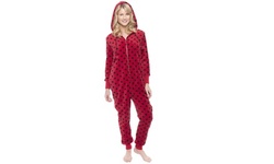 Noble Mount Plush Coral Fleece Hooded Onesie with Pockets