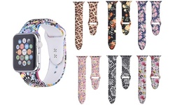 Printed Silicone Sport Band for Apple Watch Series 1, 2, 3, 4, 5, 6, & SE