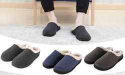 Vonmay Men's Memory Foam Anti-Slip House Warm Cozy Slippers Shoes