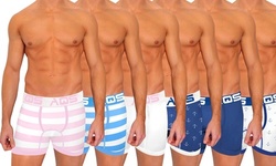 AQS Men's Print Long Trunks (6-Pack)