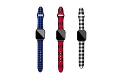 Buffalo Plaid Apple Watch Silicone Bands Series 1, 2, 3, 4, 5, 6, & SE