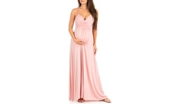 Womens Cami Strap Ruched Maternity Dress Made in USA