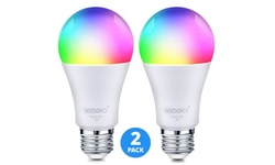 XODO LB3 Smart WiFi A19 E26 Dimmable Light Bulb 9W 800LM RGBW (2-Pack)