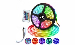 16FT 3528 RGB SMD 300 LED Light Strip Waterproof 44Key Remote Control DC12V