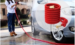 Flexible Expandable Garden Hose With Brass Connectors (25ft, 50ft, 75ft & 100ft)